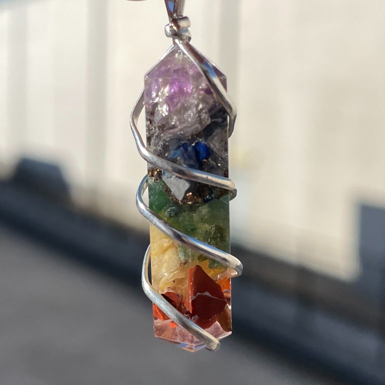 Orgonite Chakra Pendant - DT Orgonite Chakra Pendant - DT